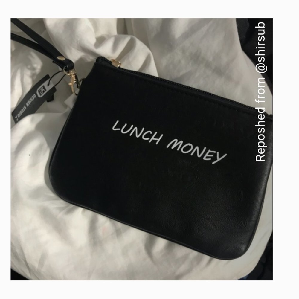 Black mini MMS design studio Lunch Money wristlet